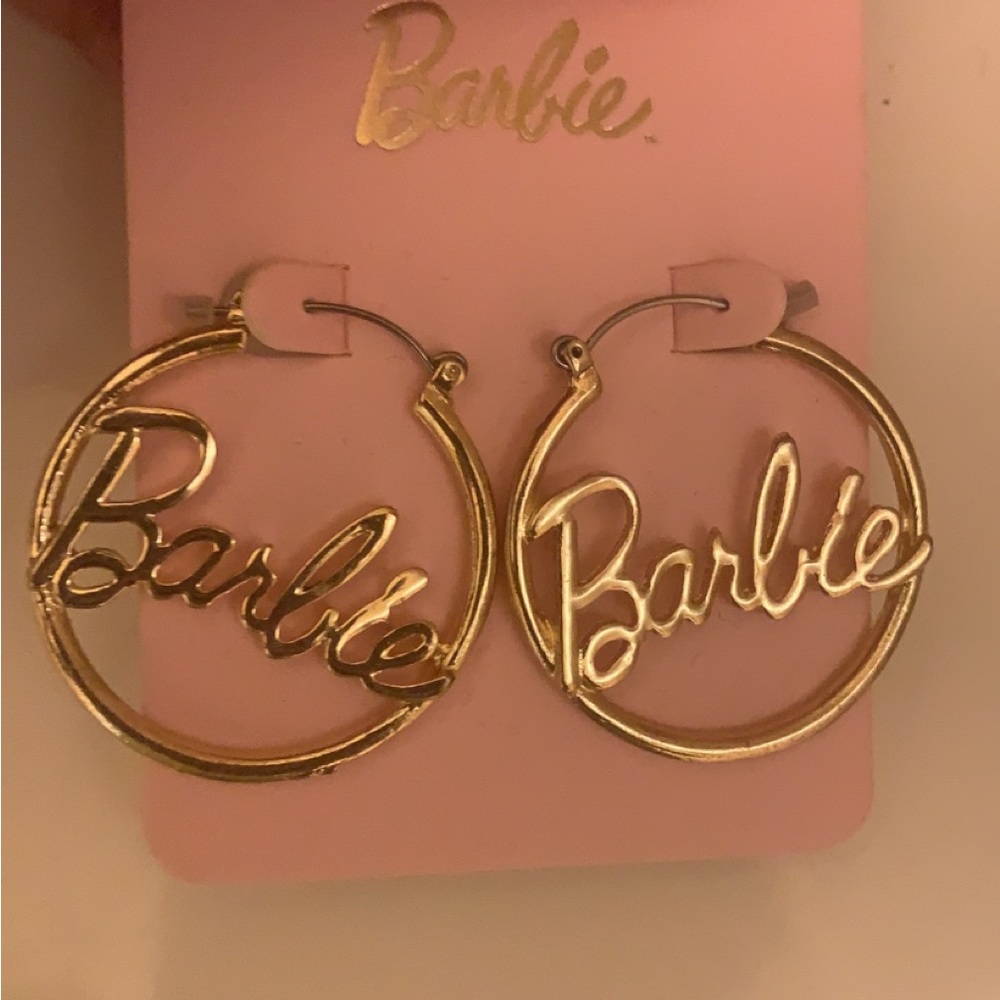 Barbie logo earrings